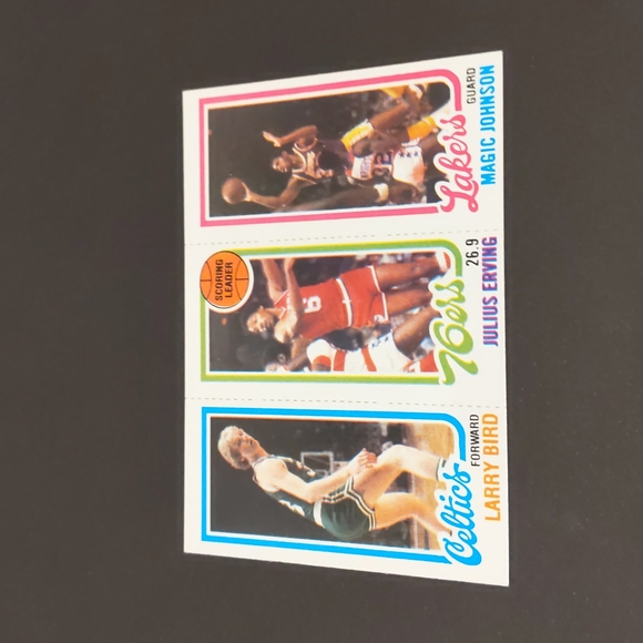 1980 Topps Bird Magic Julius Dr J Erving Rookie card